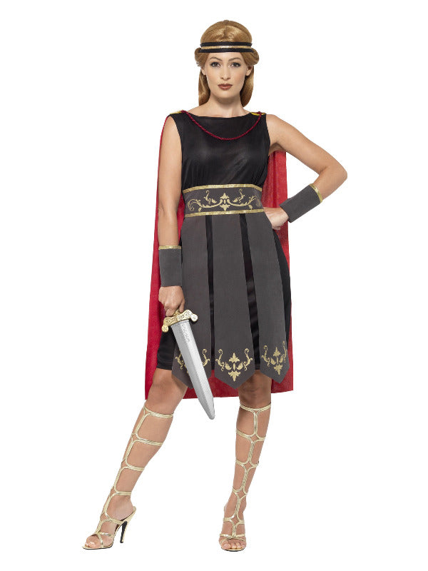 Roman Warrior Costume, Black - S