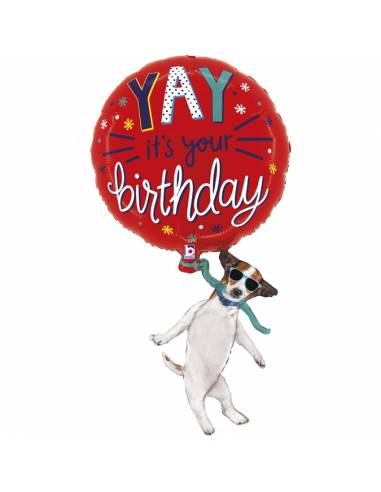 "It's Your Birthday" Balloon with dog