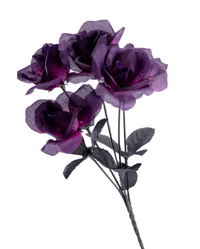 Purple plastic roses