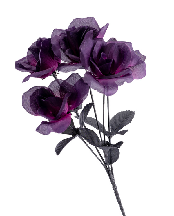 Purple plastic roses