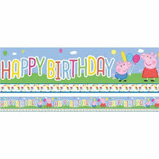 Peppa Pig Birthday Banner Foil