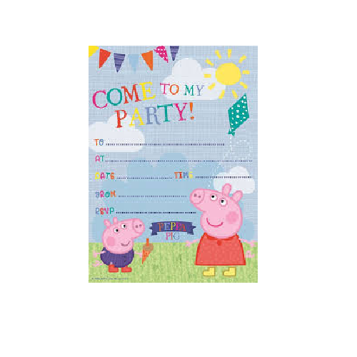 PEPPA PIG PARTY INVITATIONS