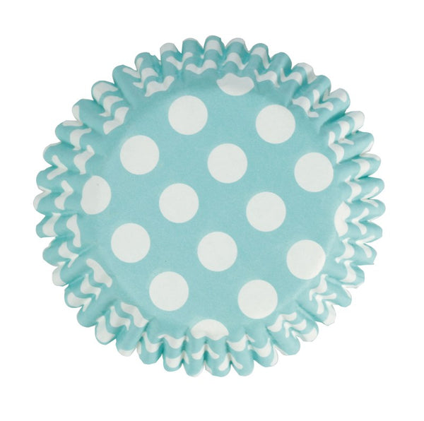 Acqua Polka Dot Cupcake Cases white