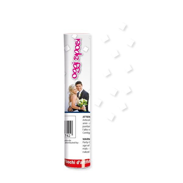 Popper Oggi Sposi Mini Confetti Bianchi