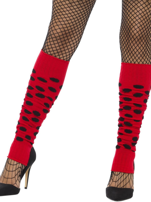 Legwarmers, Red and black