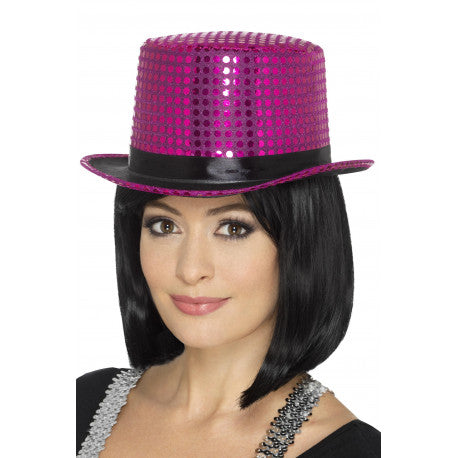 Sequin Hat - Fuscia