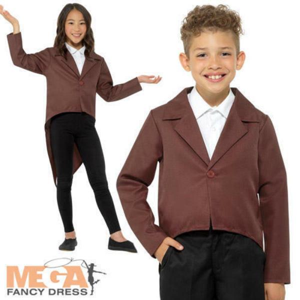 Tailcoat Brown Unisex Costume 4-6 years