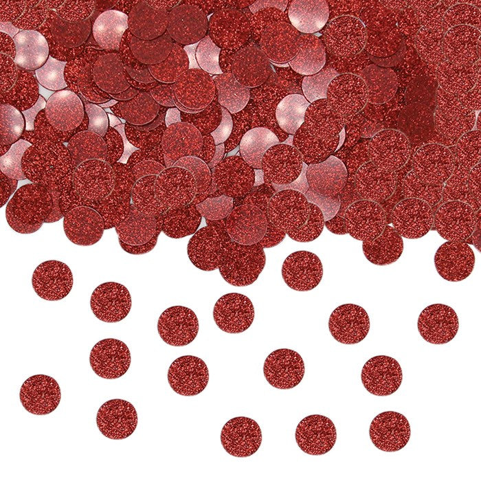 Confetti Plastic diameter Red Glitter