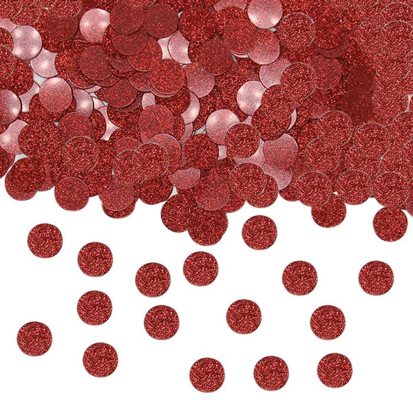 Confetti Plastic diameter Red Glitter