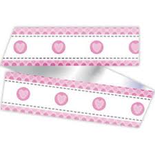 Pink heart stitch cake frill