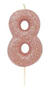 No. 8 - Rose Gold with glitter