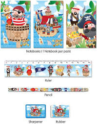 5 PC PIRATE STATIONERY SET