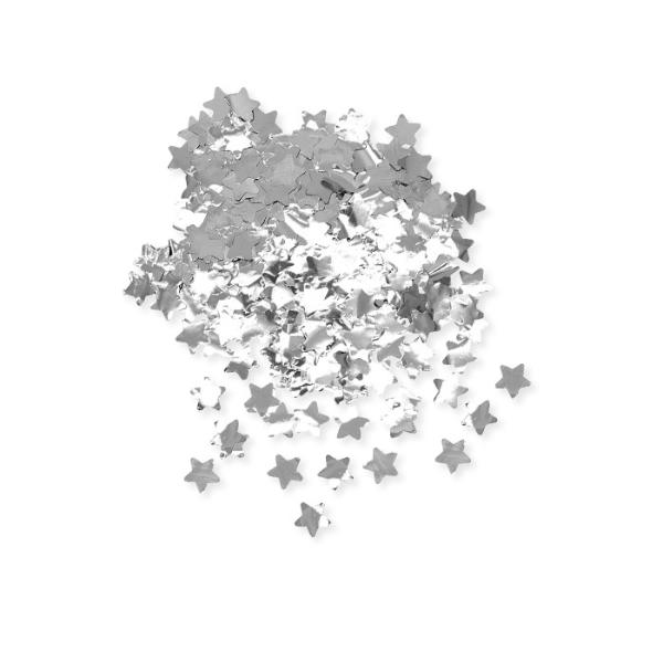 Confetti in Foil Stelle Silver Metal