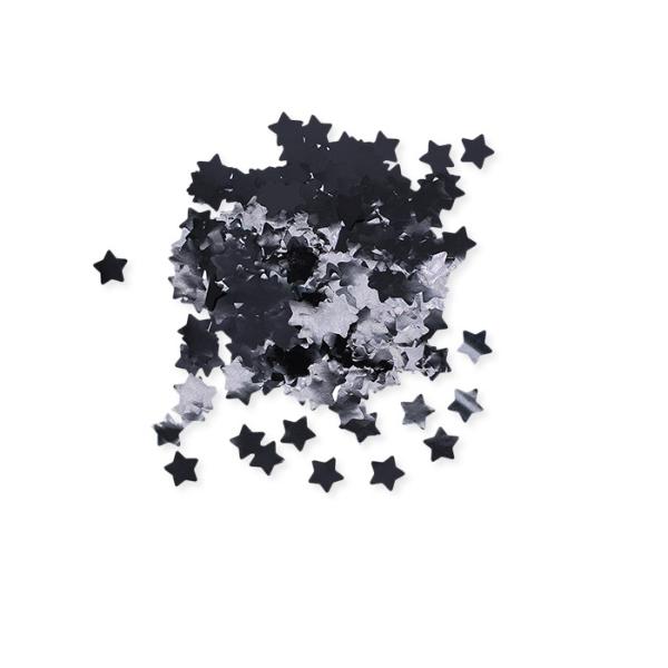 Confetti Star Black, Glitter