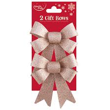 Rose Gold Glitter Gift Bows