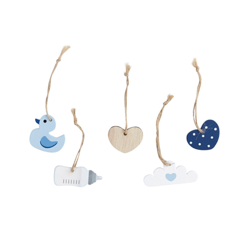 Blue Assorted Wooden Charms