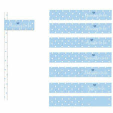 Flag straws blue 'Mum to Be'