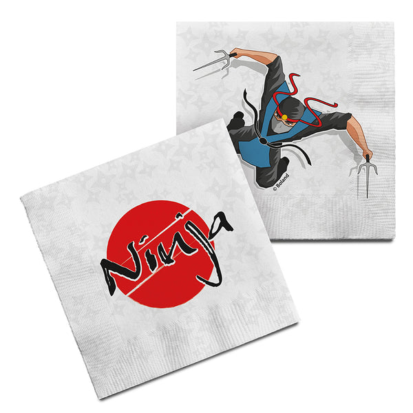 Set 20 paper napkins 'Ninja'