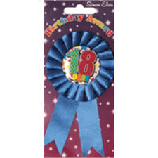 Badge Happy 18th Birthday Rosette
