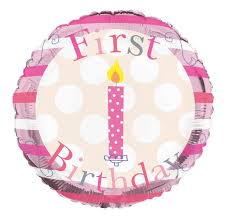 Balloon-First Birthday with Candle
