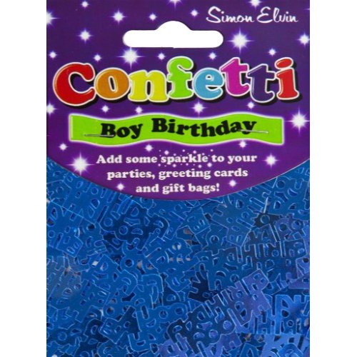Confetti Happy Birthday Stars, Blue