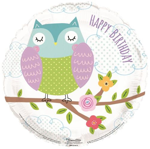 Balloon Happy Birthday Owl