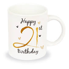 Happy 21st birthday mug