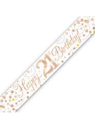 Rose Gold 21st Banner