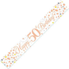 Rose Gold 50th Banner