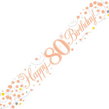 Rose Gold 80th Banner