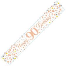 Rose Gold 90th Banner