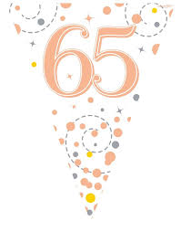 Rose Gold & White Bunting 65th