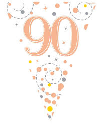 Rose Gold & White Bunting 90th