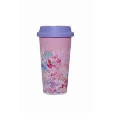 Filigree Leaves Travel Mug (Violet)
