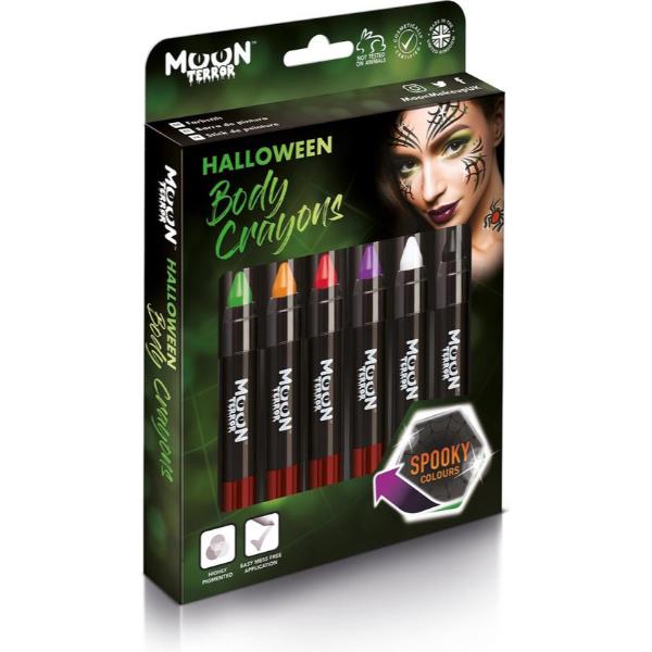 Body Crayons Set Of 6 Spooky Colors