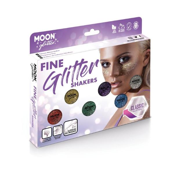Fine Gliter Shakers Set of 6 (Gels Include)