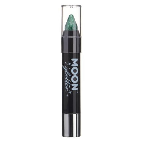 Face and Body Crayon Holographic Glitter Green