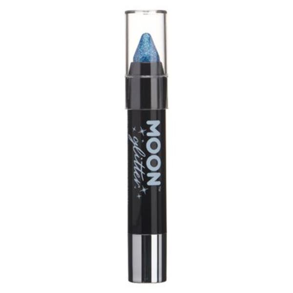 Face and Body Crayon Holographic Glitter Blue