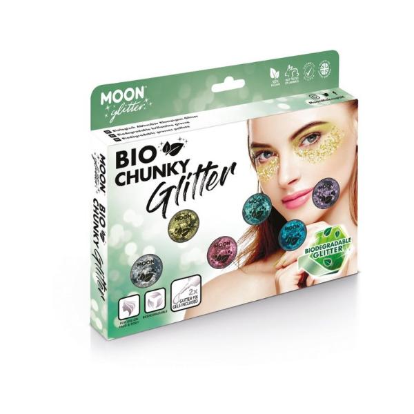 Bio Chunky Glitters Set of 6 (Gels and Brush Include)