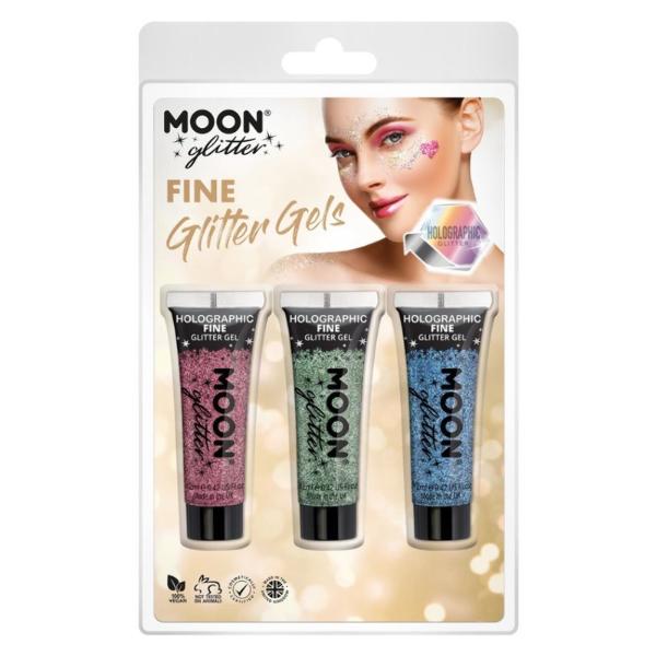 Fine Glitter Gels Set of 3 (Green, Pink and Blue)