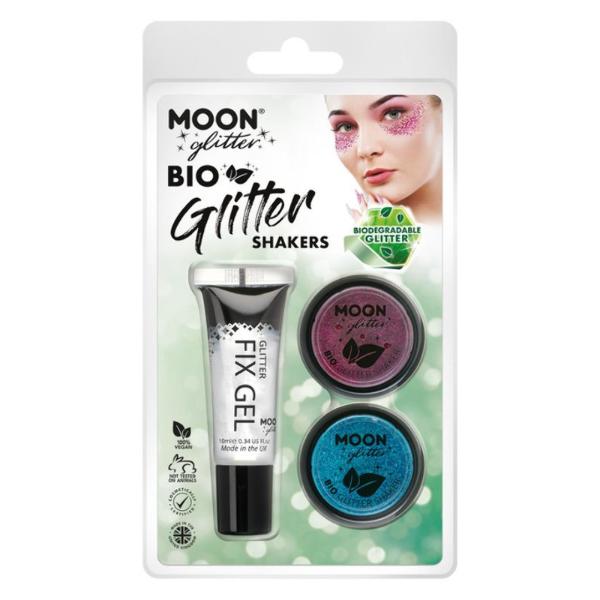 Bio Glitter Shakers 2 Colors and Gel (Blue and Pink)