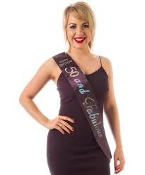 Sash - 50th Birthday - Black