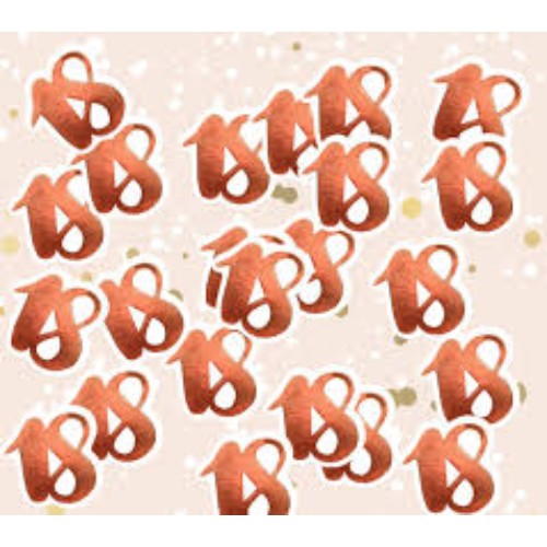 Rose Gold Confetti 18th Birthday