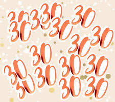 Rose Gold Confetti 30th Birthday