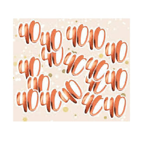 Rose Gold Confetti 40th Birthday