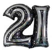 BALLOON 21 Holographic Black
