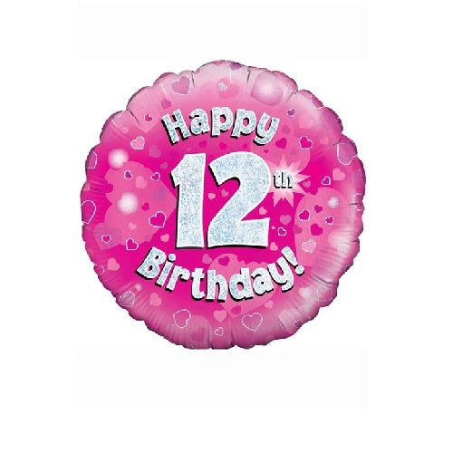 Balloon-12th Birthday Pink