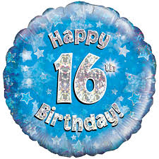 Balloon-16th Birthday Blue