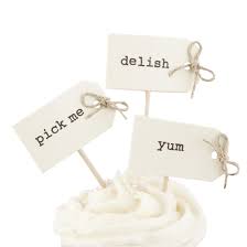 Ivory Cupcake sticks