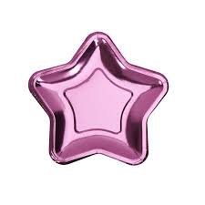 Plates Pink Star- shaped
